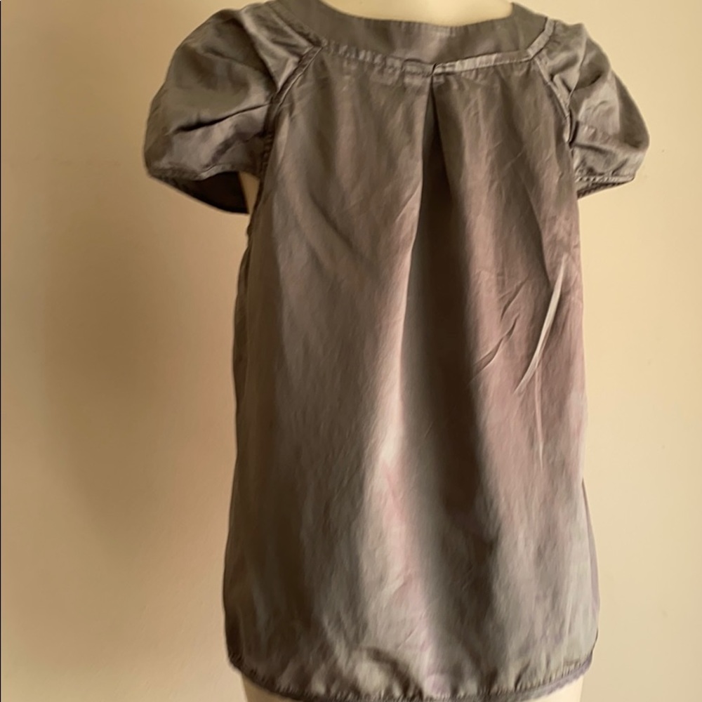 Bcbgmaxazria silk blouse Silver gray - Picture 3 of 4